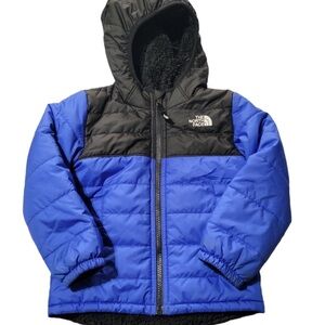The North Face Blue and Black Hooded Jacket (Reversible)